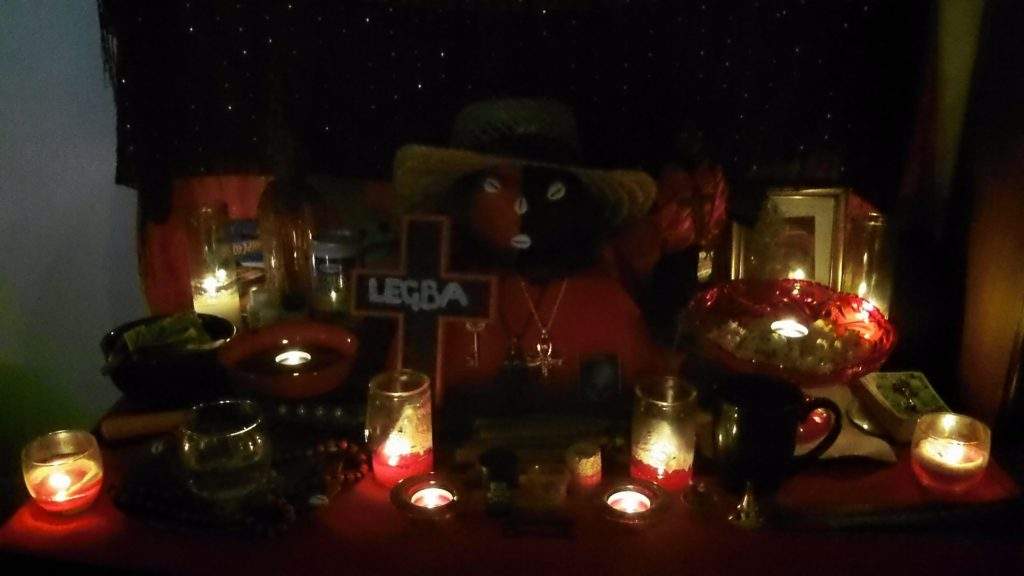 Create a voodoo altar for Papa Legba