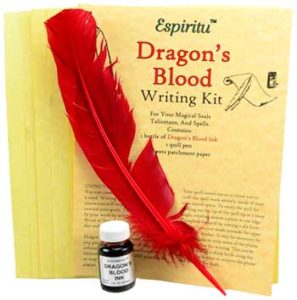 dragons blood ink writing kit